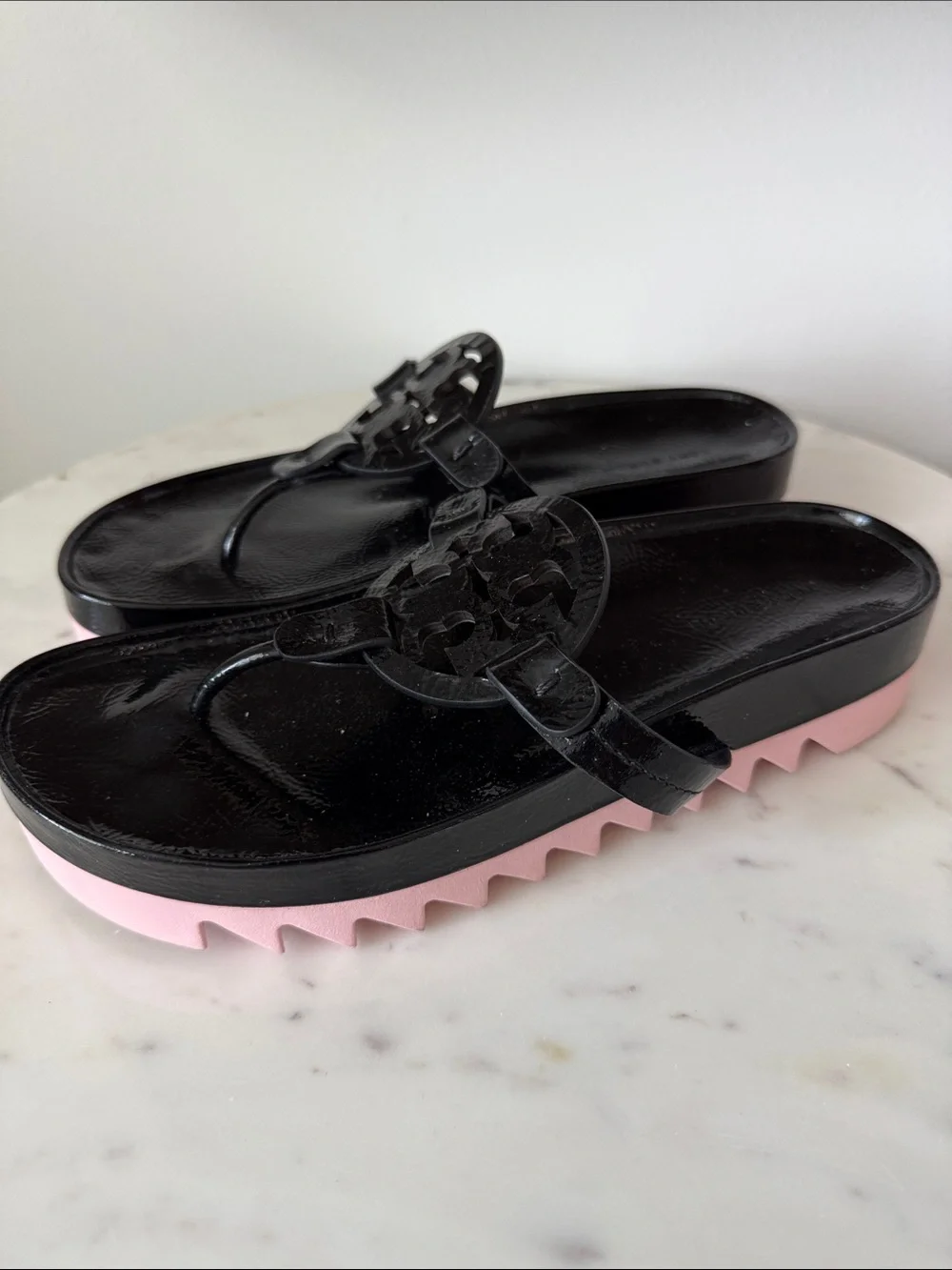 Tory Burch Miller Cloud Lug Sandals Size 8.5 - Picture 1 of 10